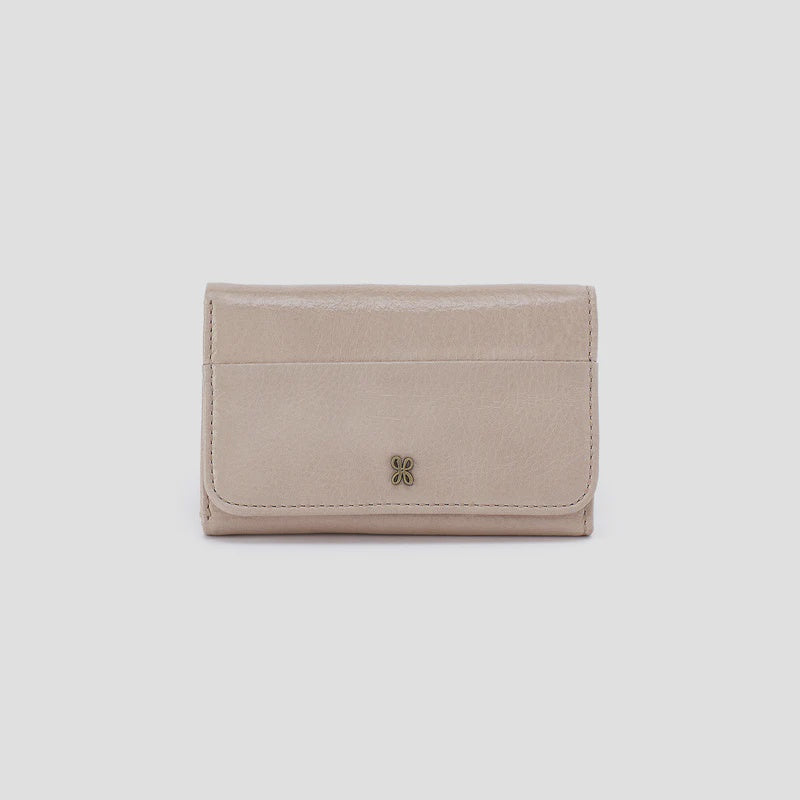 Jill Trifold Medium Wallet by Hobo in Stone Gloss