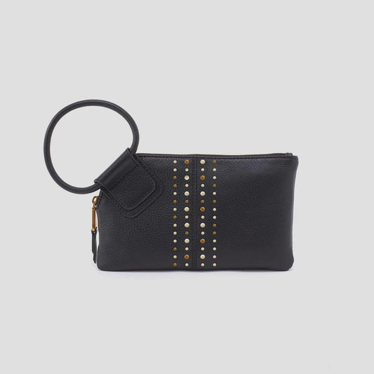 Sable Wristlet by Hobo in Black with Studs