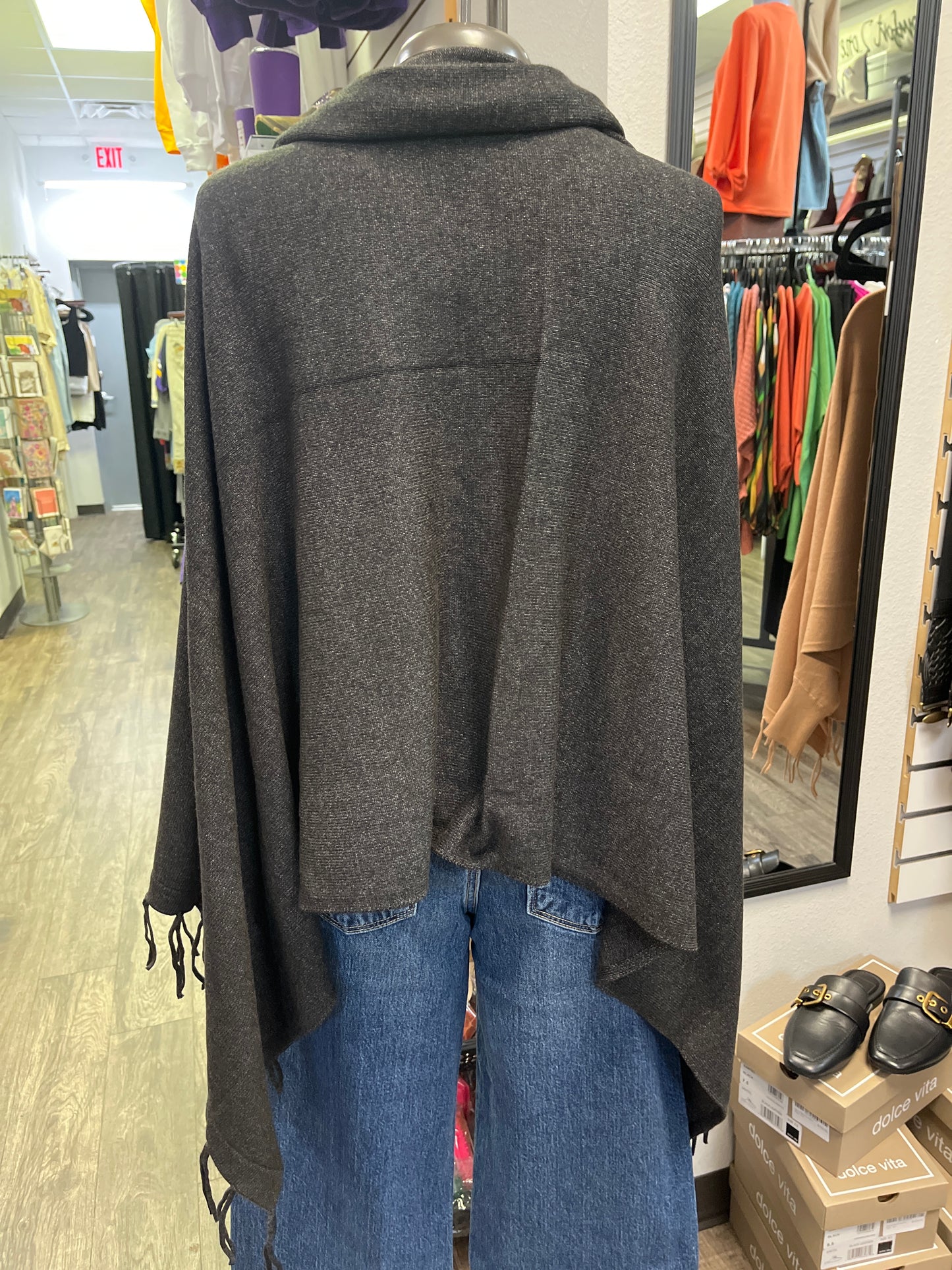 Gray Cardigan Wrap