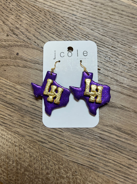 Purple Texas LH Earrings