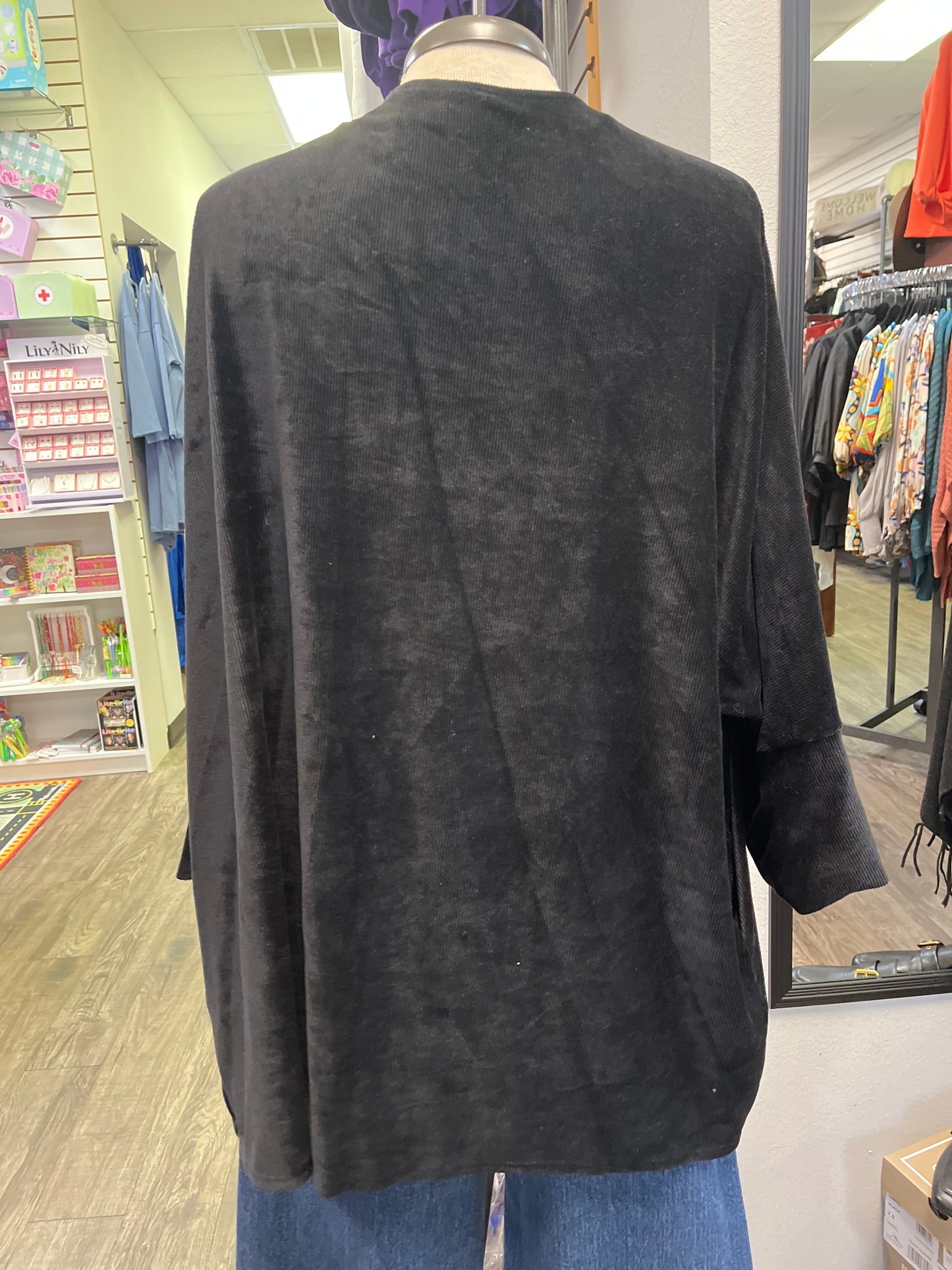 Black Corduroy Cardigan ML