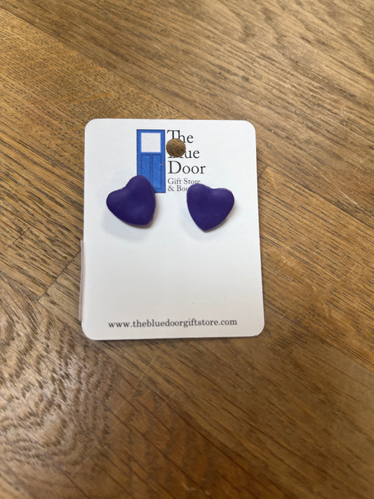 Purple Heart Studs