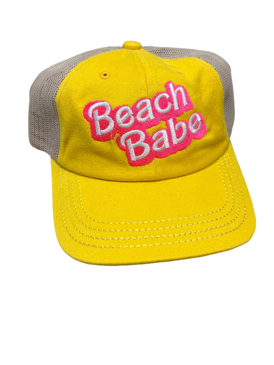 Ladies Ball Cap Yellow Beach Babe