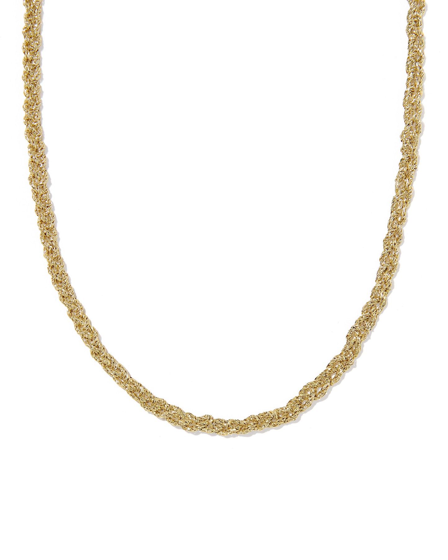 Gabriella Braided Chain Necklace Gold