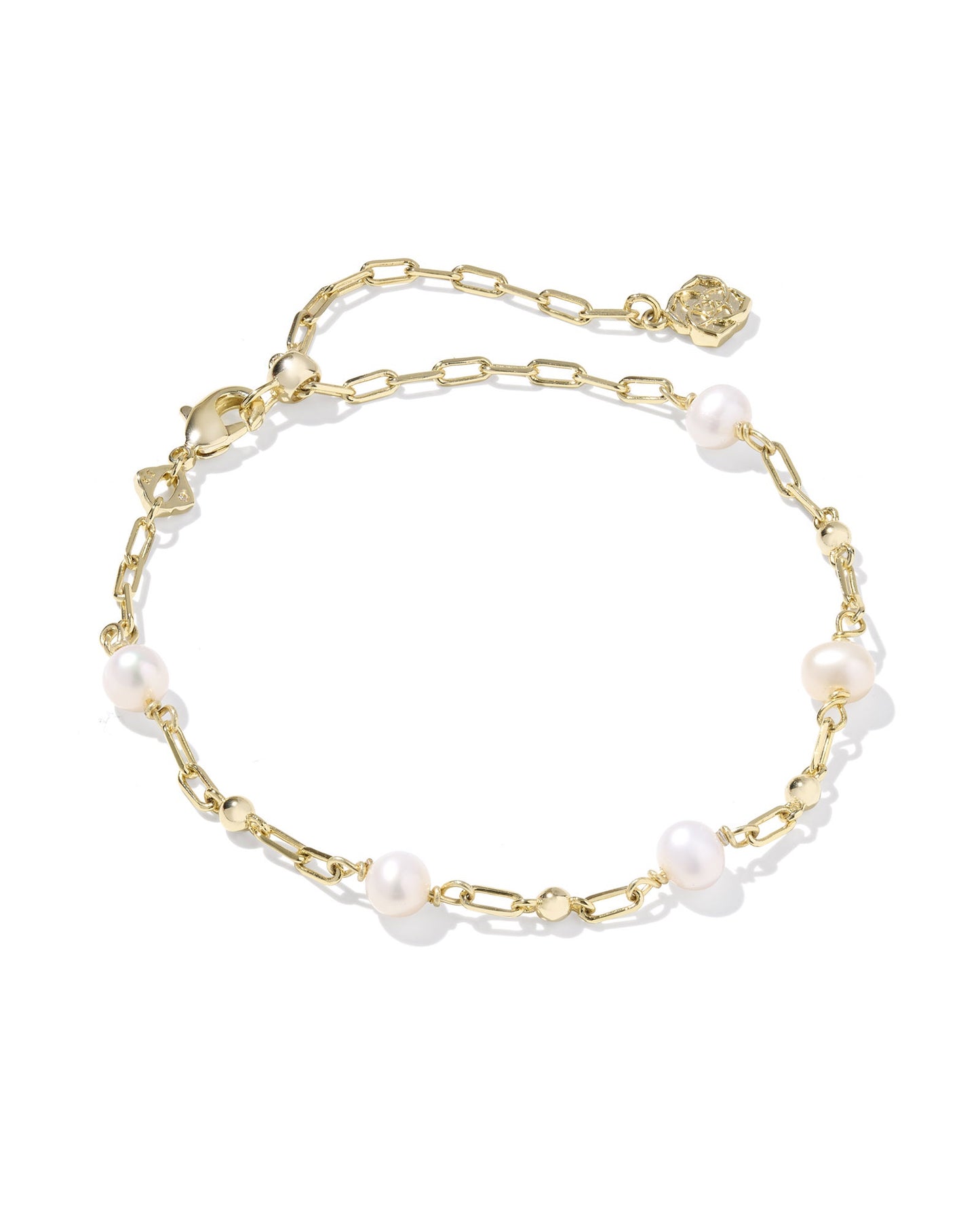 Ashton Delicate Chain Bracelet Gold Freshwater Pearl