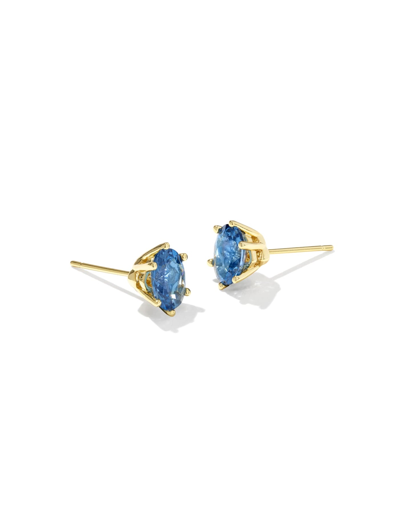 Cailin Crystal Stud Earrings Gold Blue Crystal