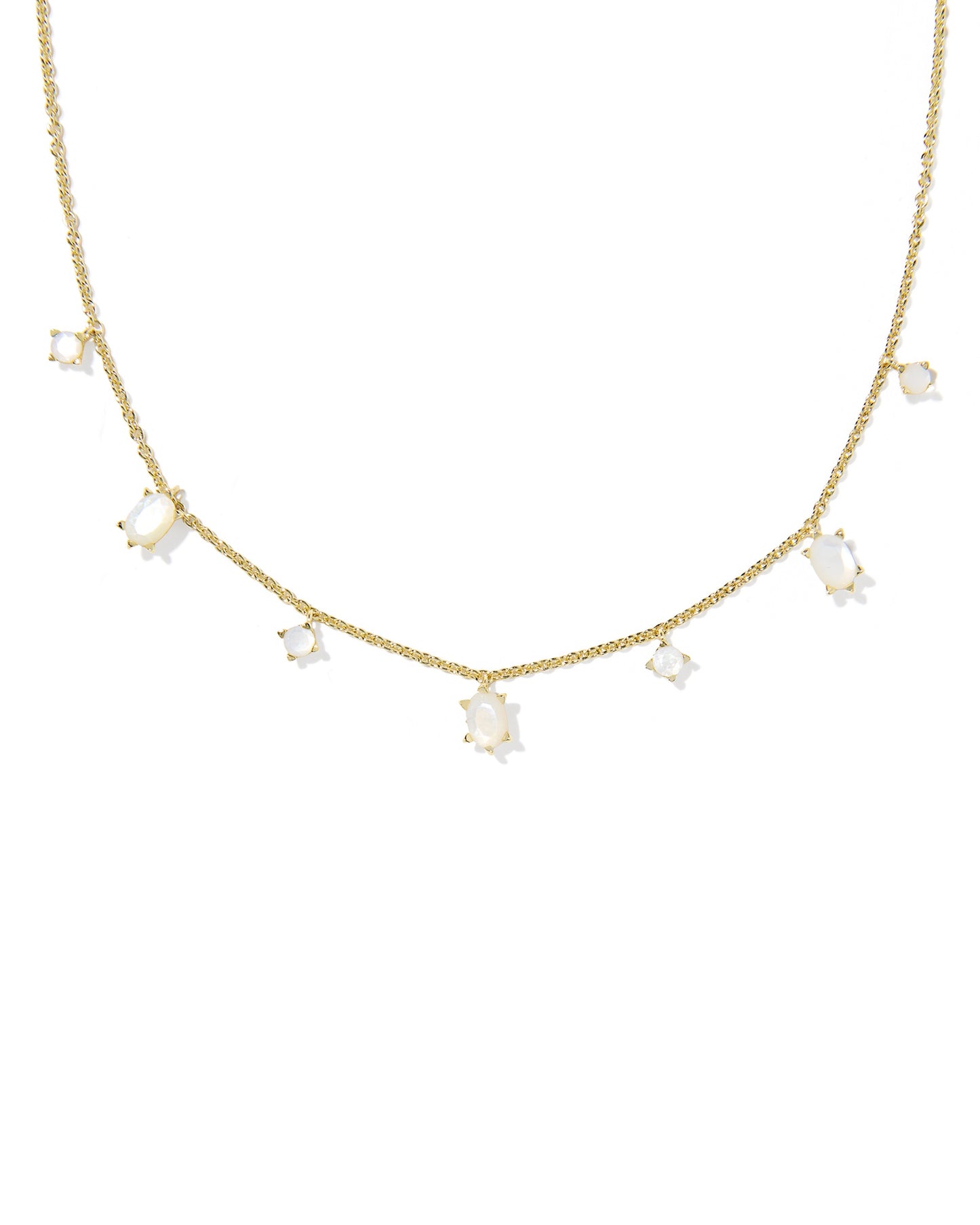 Cailin Delicate Strand Necklace Gold Ivory MOP