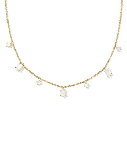 Cailin Delicate Strand Necklace Gold Ivory MOP