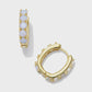 Chandler Huggie Earrings Gold White Opalite Mix