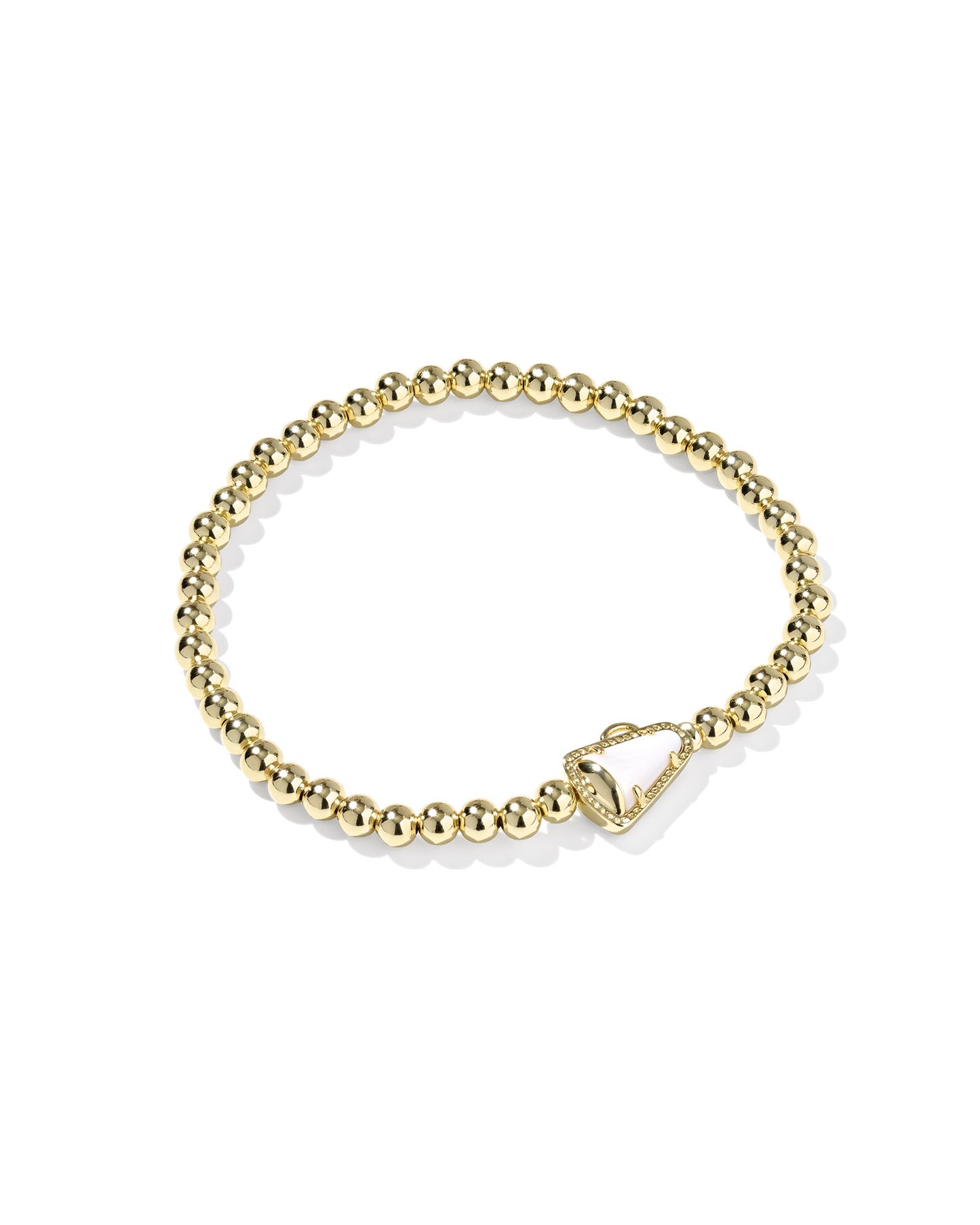Cheer Stretch Bracelet Gold White MOP