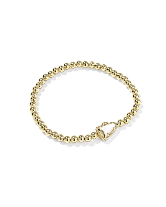 Cheer Stretch Bracelet Gold White MOP