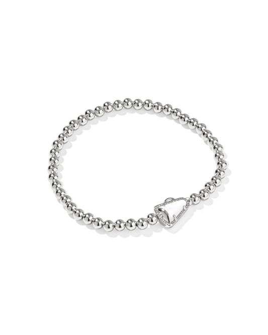 Cheer Stretch Bracelet Silver White MOP