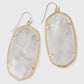 Danielle Statement Earrings Gold Ivory Mother of Pearl