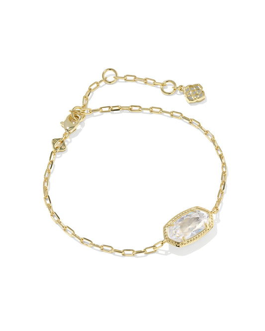Elaina Luxe Chain Bracelet Gold White CZ