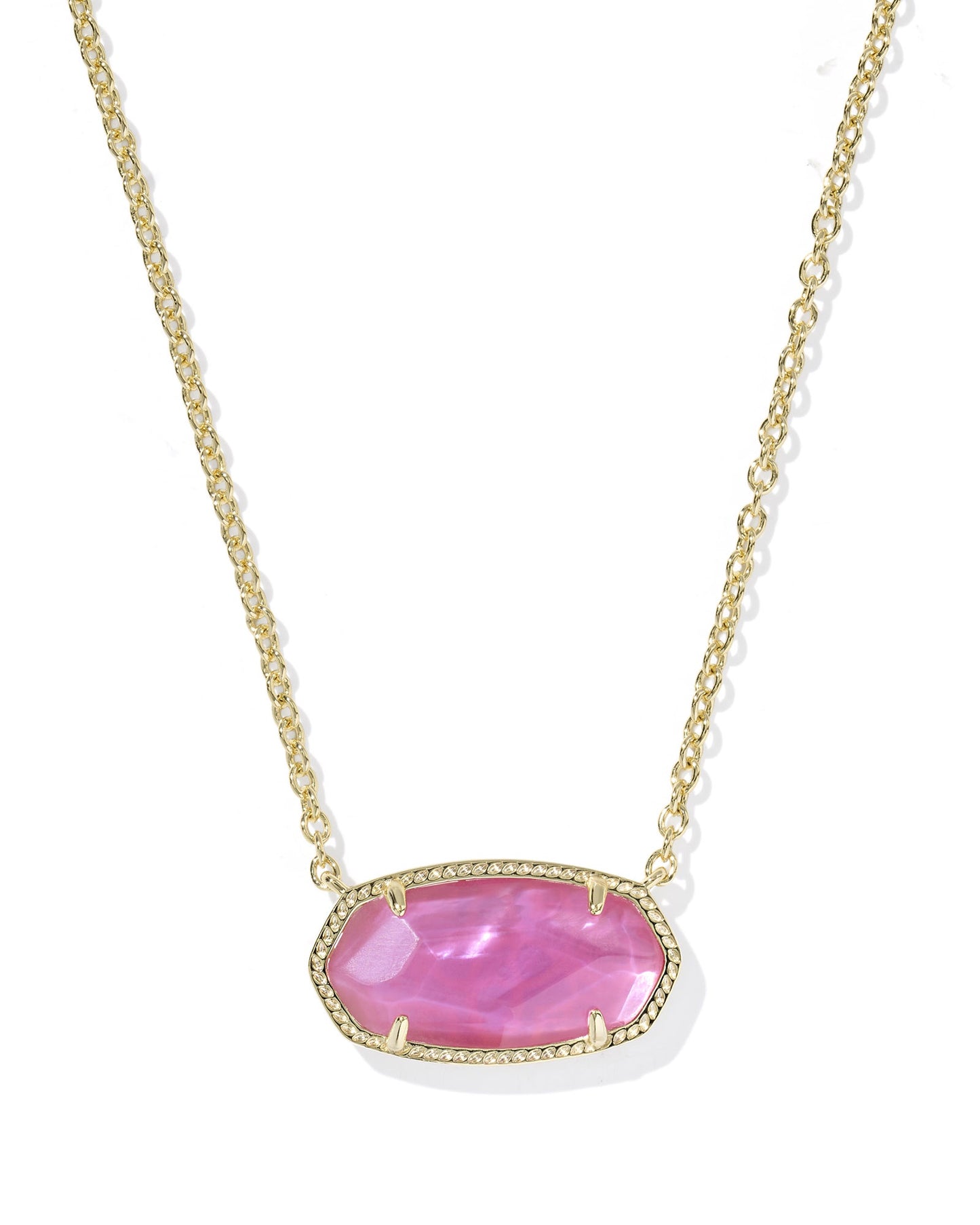 Elisa Statement Short Pendant Necklace Gold Azalea Illusion