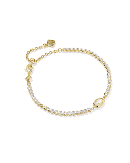 Emilie Tennis Bracelet Gold Ivory MOP