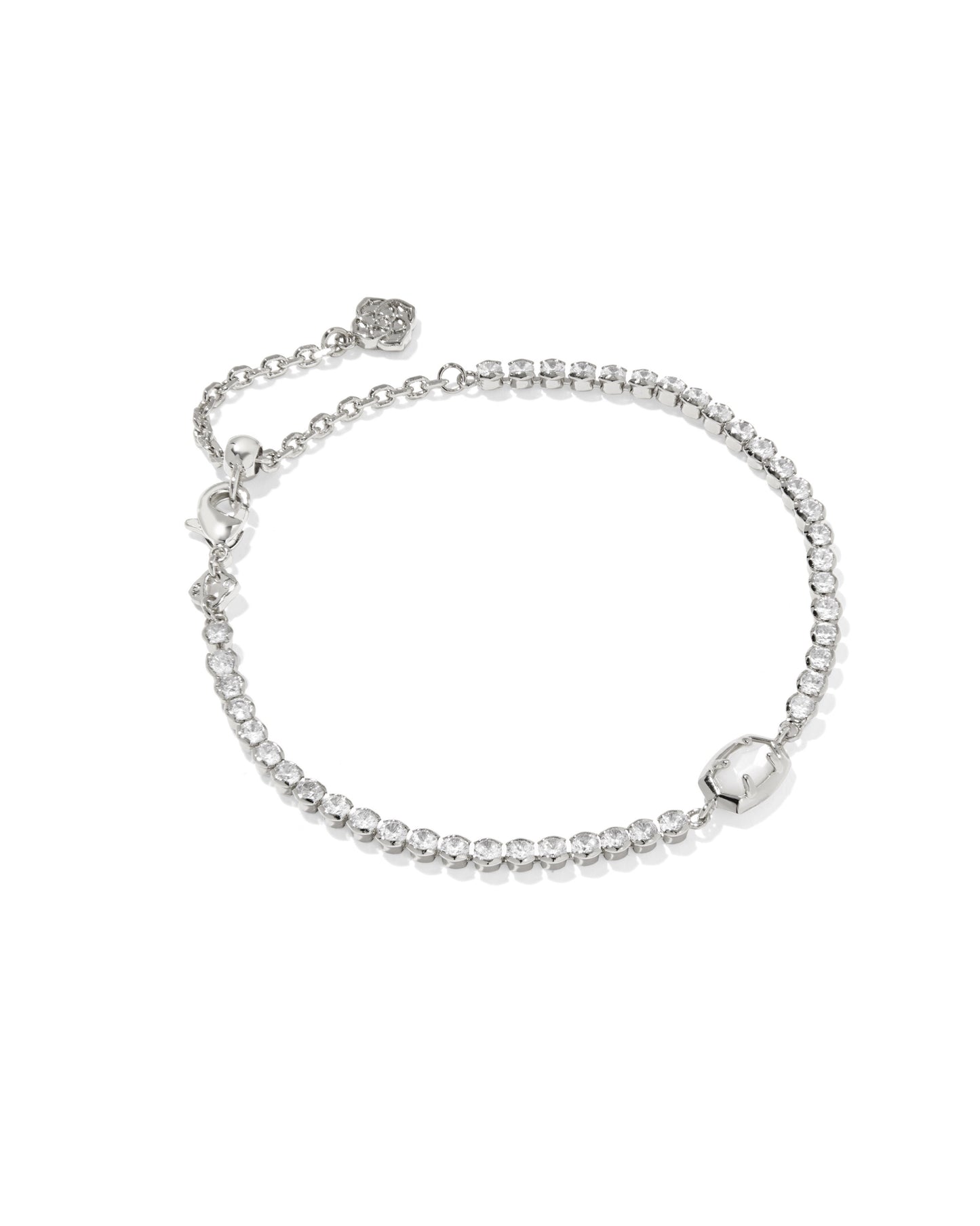 Emilie Tennis Bracelet Silver Ivory MOP