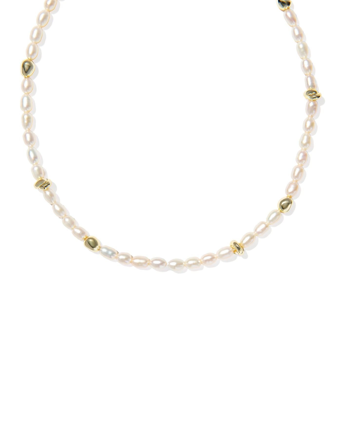Gabriella Pearl Strand Necklace Gold Freshwater Cultured Pearl