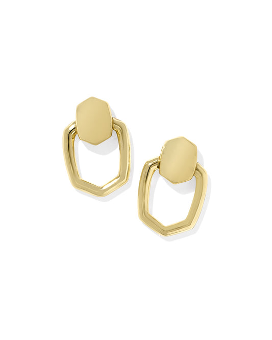 Kaia Open Frame Earrings Gold