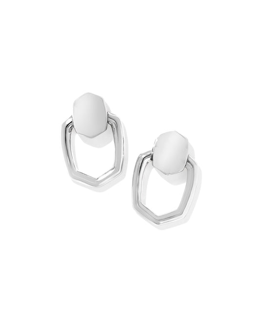 Kaia Open Frame Earrings Silver