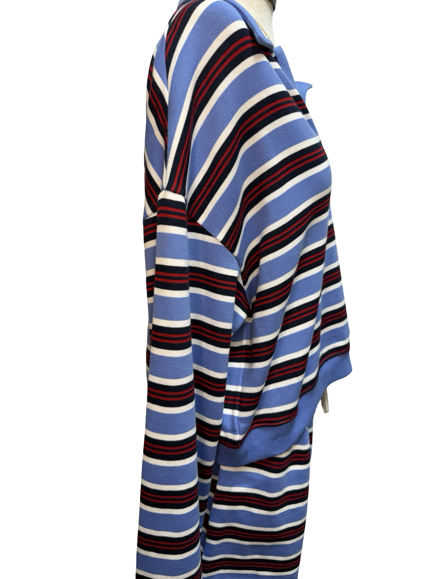 Low Key Stripe Fleece Henley