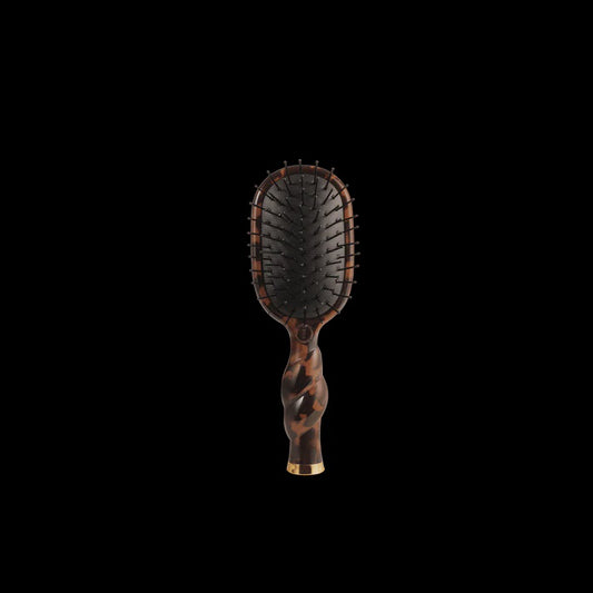 Mini Detangler Hair Brush for Medium Hair Tortoise