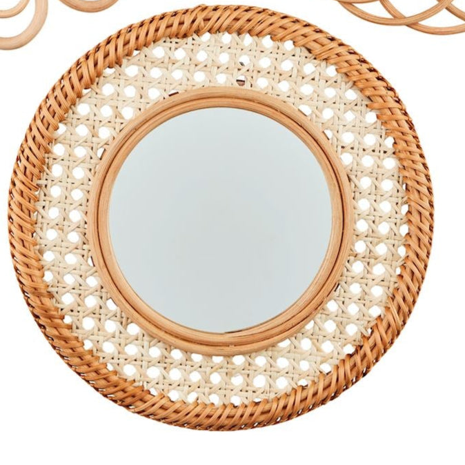 Cane Woven Mirror