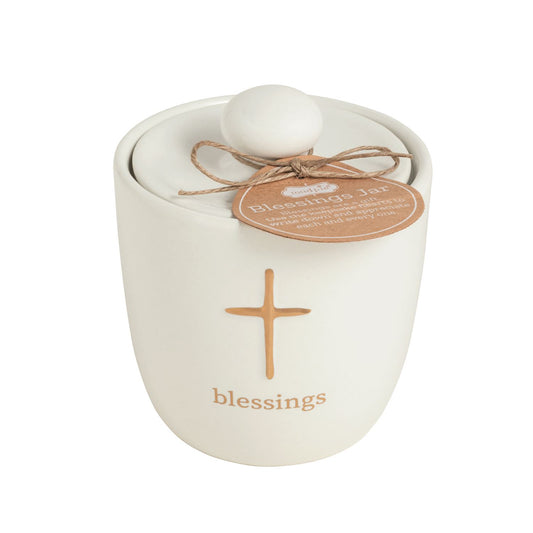 Ceramic Cross Blessing Jar