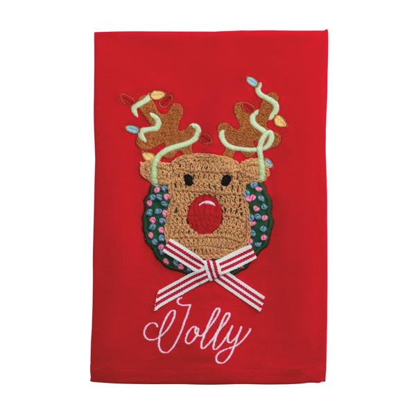 Crochet Reindeer Towel