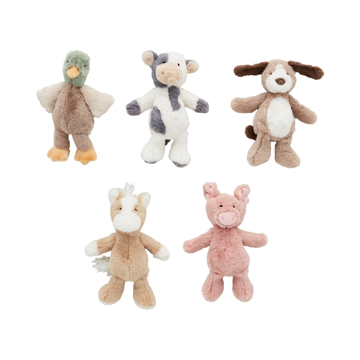 Farm Plush Rattle Pals