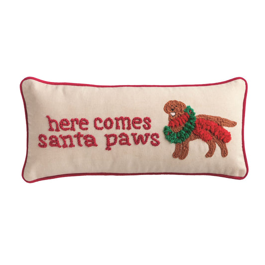 Scarf Dog Christmas Pillow