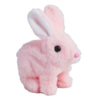 Pink Hopping Plush Bunny