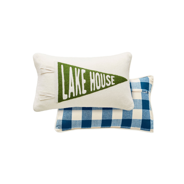 Lake House Felt Pillow