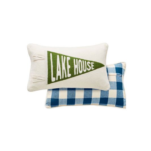 Lake House Felt Pillow