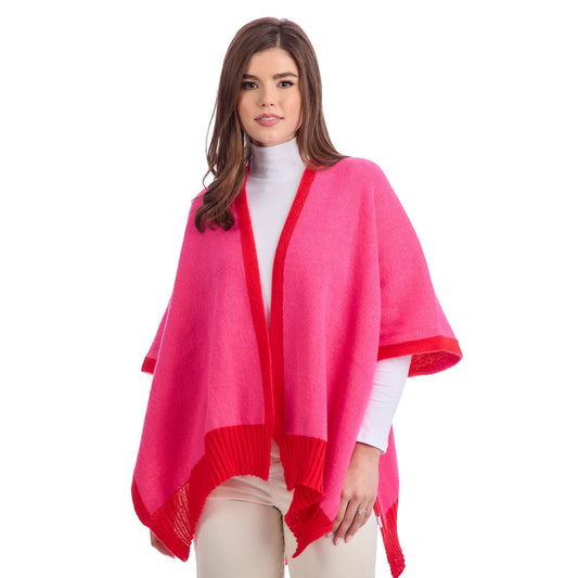 Pink Bringham Reversible Poncho