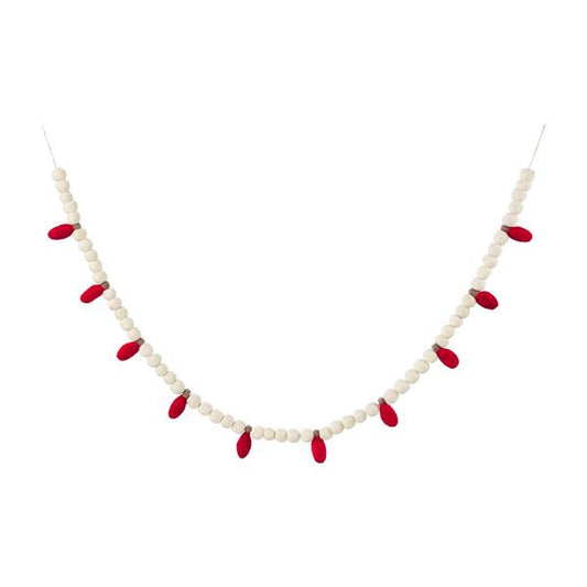 Red Light Bulb Garland