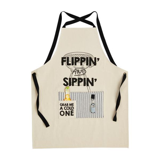 Flippin and Sippin Grilling Apron
