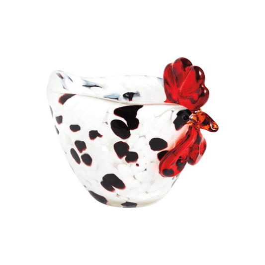 White Tortoise Glass Chicken Tidbit