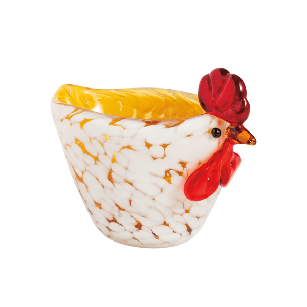 Yellow Tortoise Glass Chicken Tidbit