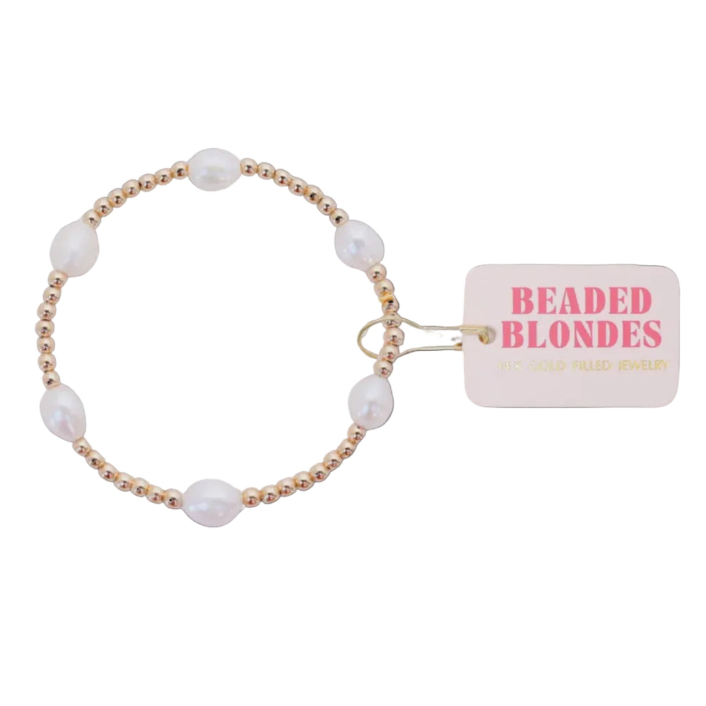 BB Pearl Poppi Gold Bracelet Extended