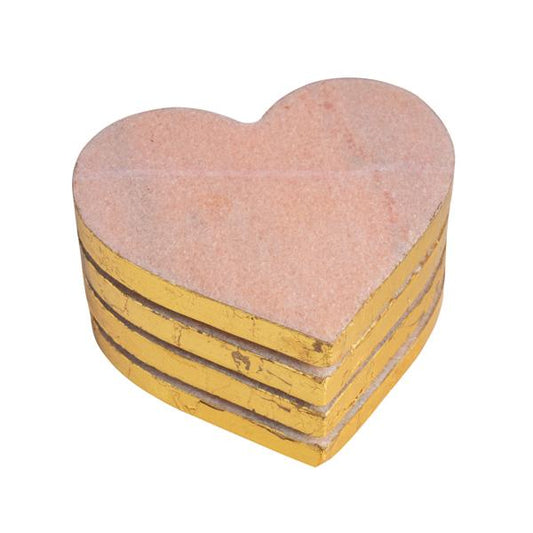 Pink Marble Heart Coaster
