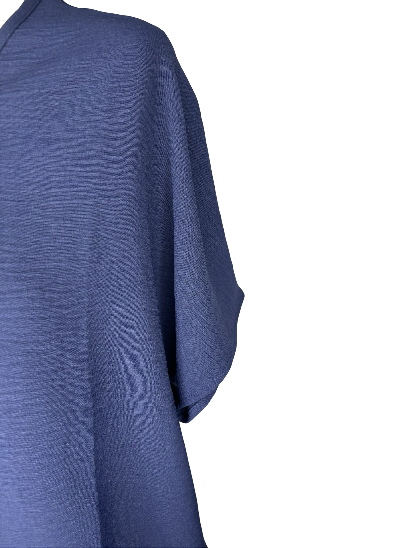 Navy V Neck Top