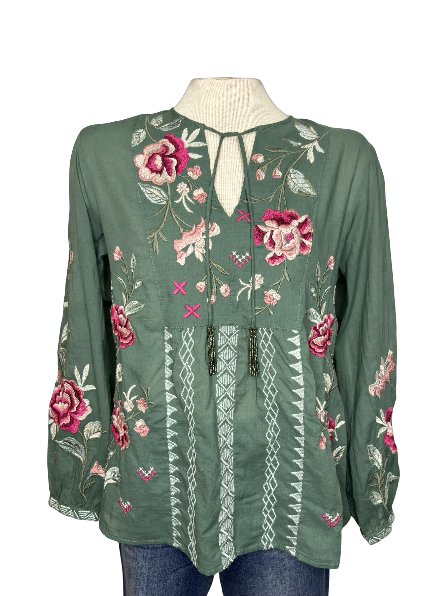 Erinn Prairie Blouse Verdigris