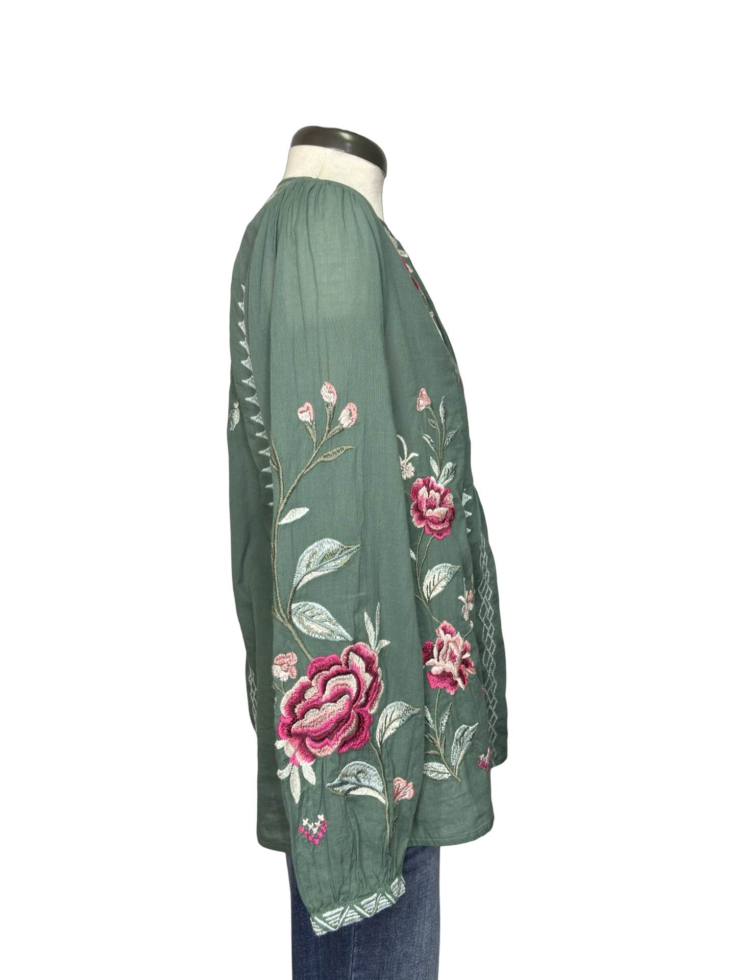 Erinn Prairie Blouse Verdigris