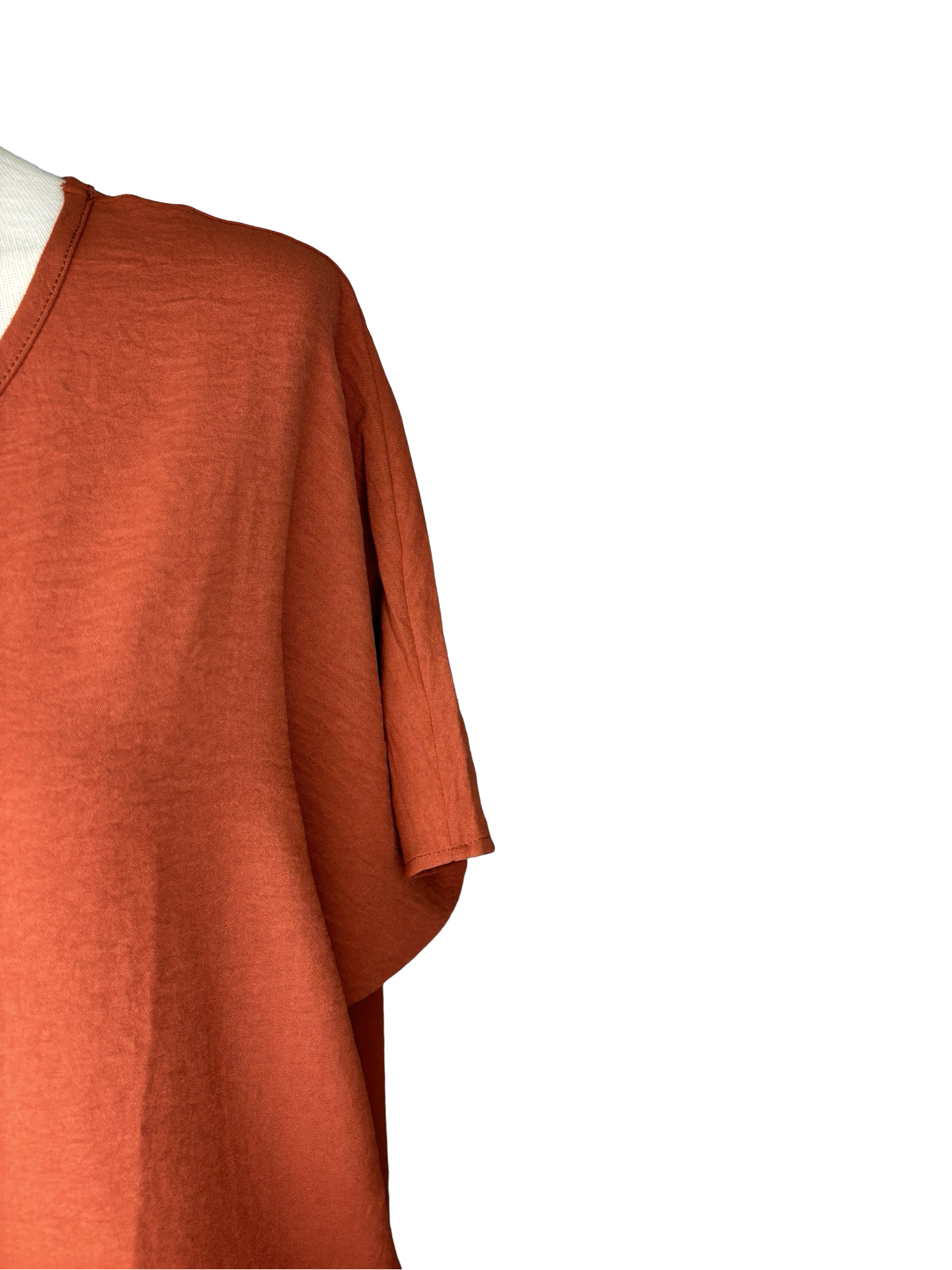 Rust V Neck Top