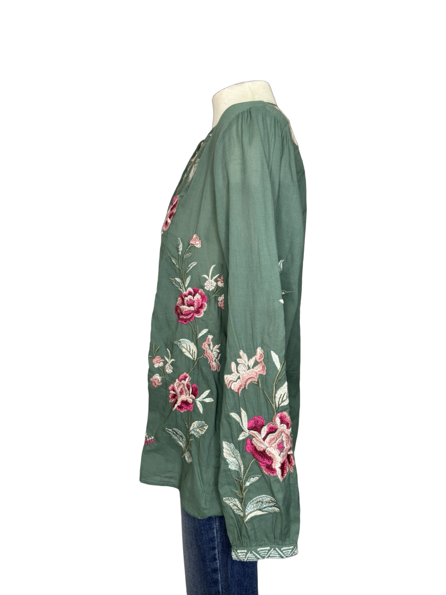 Erinn Prairie Blouse Verdigris