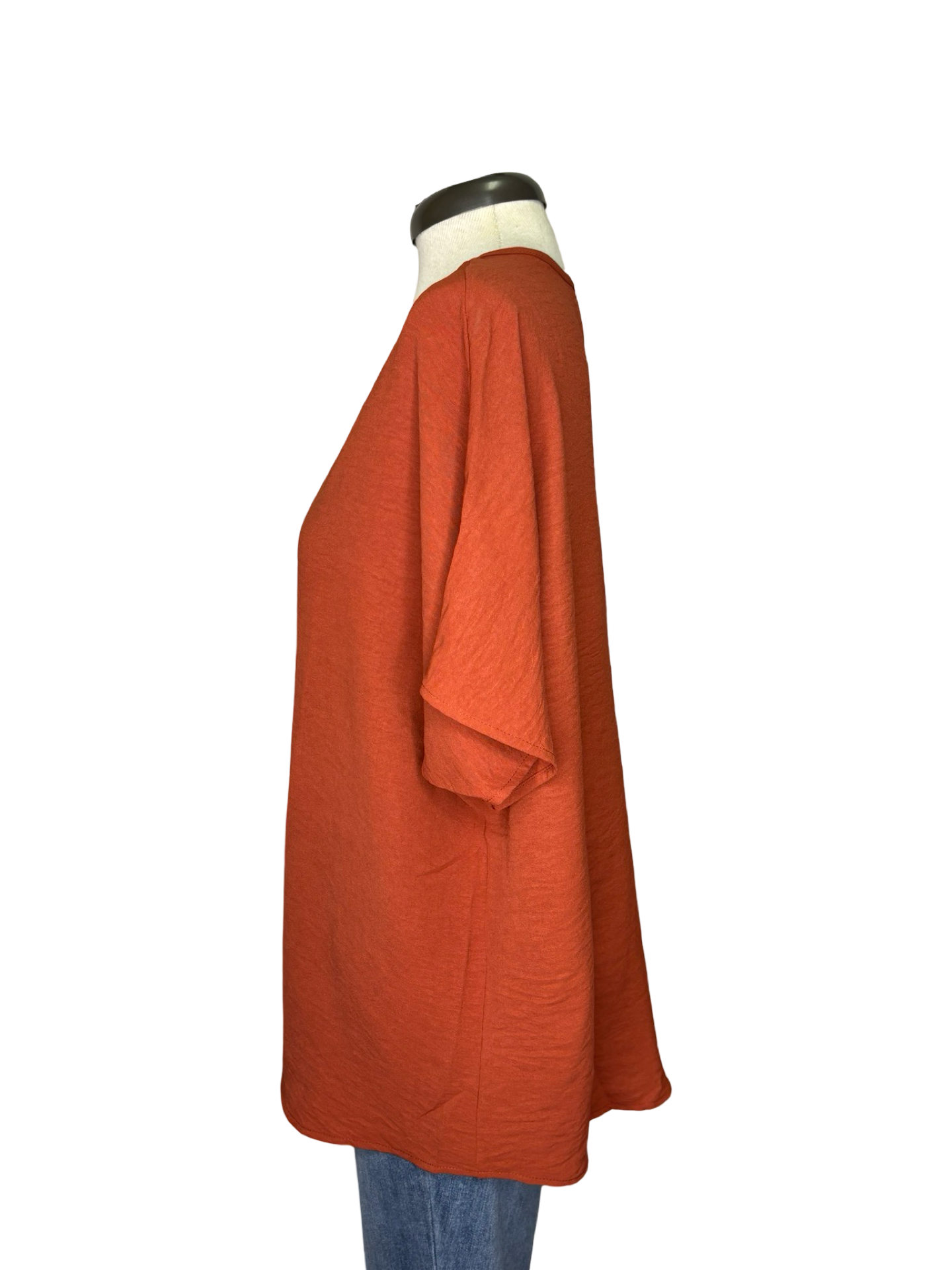 Rust V Neck Top