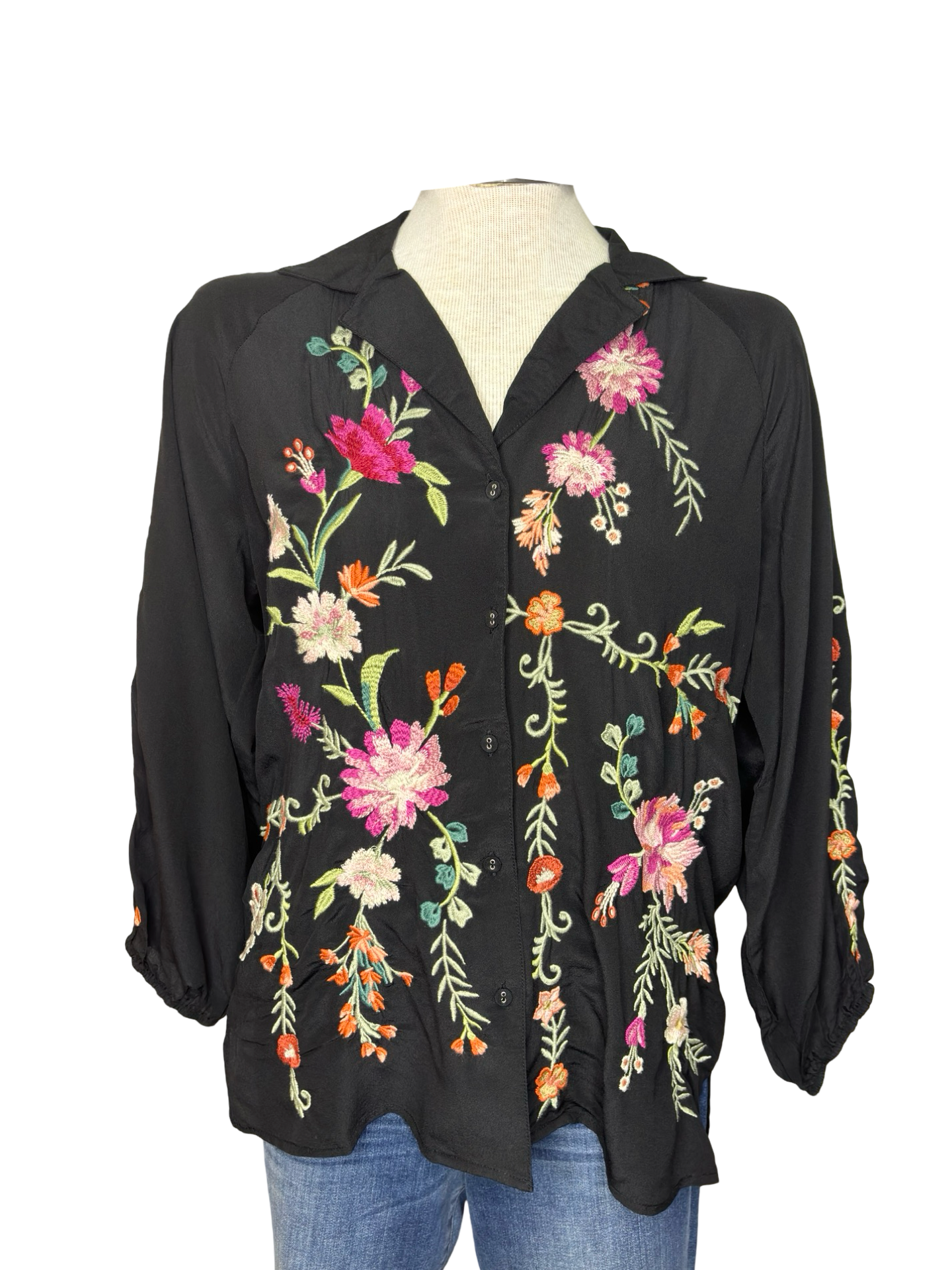 Pauletta Raglan Shirt Black