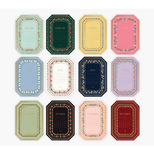 2026 Wildwood Brass Easel Desk Calendar Refill