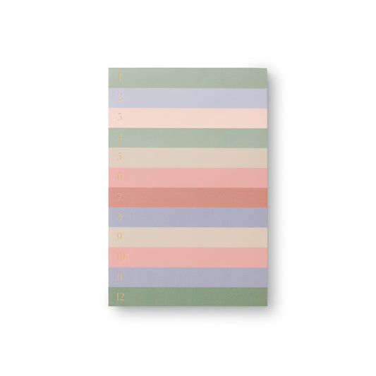 Memo Notepad Muted Numbered Color Block